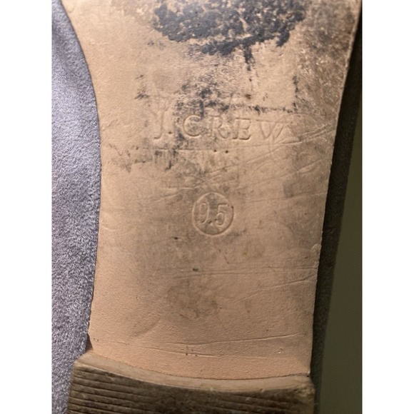 J Crew Biella Tassel Loafer 9.5 Gray Vegan Suede Pointed Toe - Picture 12 of 14